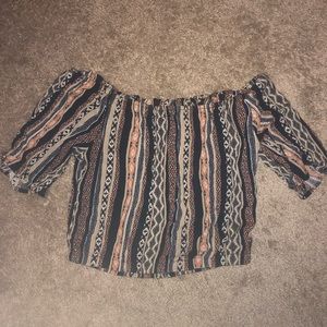 Off the shoulder crop top